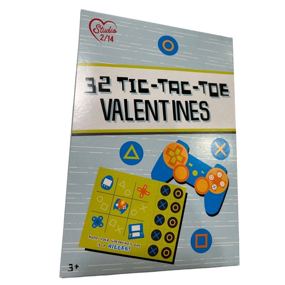 Tic Tac Toe Valentines Cards Kids 3 packs 32 each New Total 96 cards Studio 2/14 - Picture 4 of 4